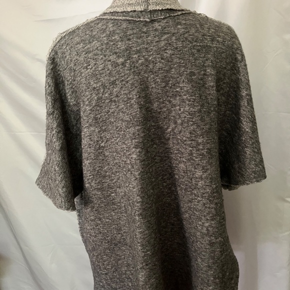 THE FISHER PROJECT Grey High Low Open Front Poncho - Picture 3 of 5